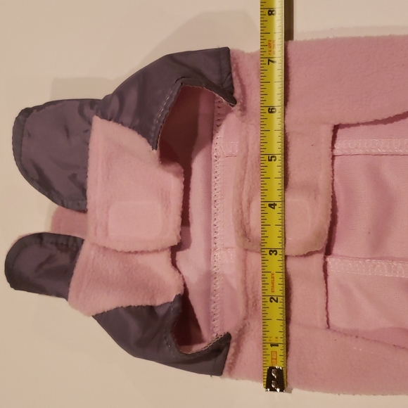 Pink fleece dog coat jacket - Picture 5 of 6